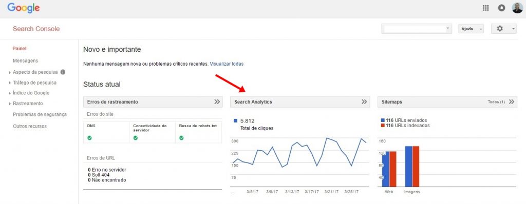 Google Search Console - Search Analytics