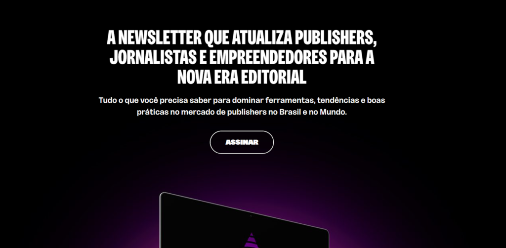 Exemplo de newsletter da Aurora News com atualizações para jornalistas e empreendedores 